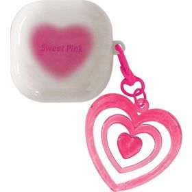 Microsonic Samsung Galaxy Buds Pro Süslü Renkli Kalp Desenli Pembe Kılıf