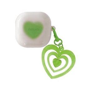 Microsonic Samsung Galaxy Buds Pro Süslü Renkli Kalp Desenli Yeşil Kılıf