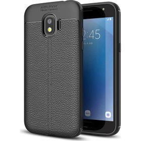 Microsonic Samsung Galaxy Grand Prime Pro Deri Dokulu Silikon Siyah Kılıf