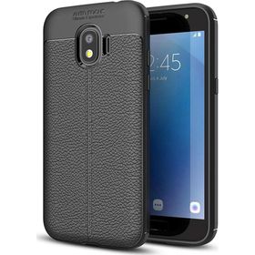 Microsonic Samsung Galaxy Grand Prime Pro Deri Dokulu Silikon Siyah Kılıf
