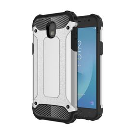 Microsonic Samsung Galaxy J3 Pro Rugged Armor Gümüş Kılıf