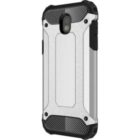 Microsonic Samsung Galaxy J3 Pro Rugged Armor Gümüş Kılıf