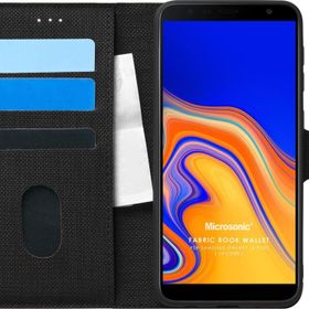 Microsonic Samsung Galaxy J4 Core Fabric Book Wallet Siyah Kılıf
