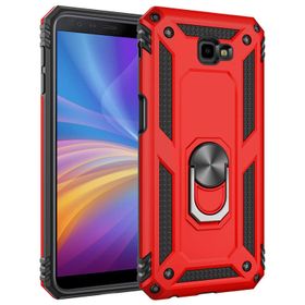 Microsonic Samsung Galaxy J4 Core Military Ring Holder Kırmızı Kılıf