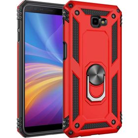 Microsonic Samsung Galaxy J4 Core Military Ring Holder Kırmızı Kılıf