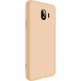 Microsonic Samsung Galaxy J4 Double Dip 360 Protective Gold Kılıf