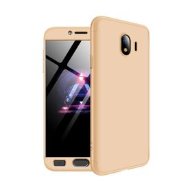 Microsonic Samsung Galaxy J4 Double Dip 360 Protective Gold Kılıf