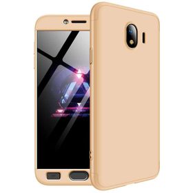 Microsonic Samsung Galaxy J4 Double Dip 360 Protective Gold Kılıf