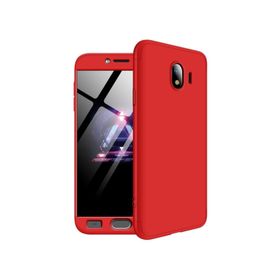Microsonic Samsung Galaxy J4 Double Dip 360 Protective Kırmızı Kılıf