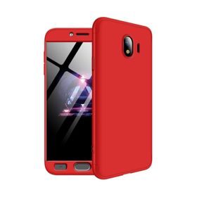 Microsonic Samsung Galaxy J4 Double Dip 360 Protective Kırmızı Kılıf