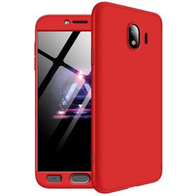 Microsonic Samsung Galaxy J4 Double Dip 360 Protective Kırmızı Kılıf