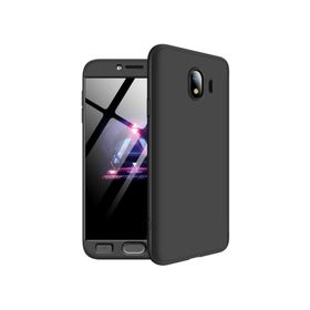 Microsonic Samsung Galaxy J4 Double Dip 360 Protective Siyah Kılıf