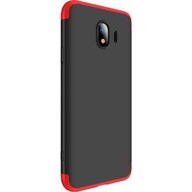 Microsonic Samsung Galaxy J4 Double Dip 360 Protective Siyah Kırmızı Kılıf