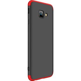 Microsonic Samsung Galaxy J4 Double Dip 360 Protective Siyah Kırmızı Kılıf