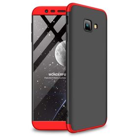 Microsonic Samsung Galaxy J4 Double Dip 360 Protective Siyah Kırmızı Kılıf