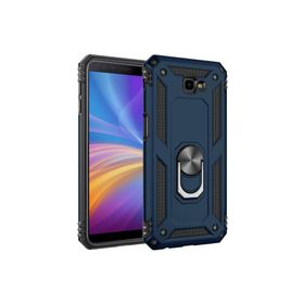 Microsonic Samsung Galaxy J4 Plus Military Ring Holder Lacivert Kılıf