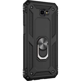 Microsonic Samsung Galaxy J4 Plus Military Ring Holder Siyah Kılıf