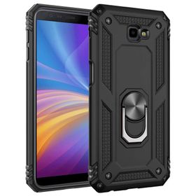 Microsonic Samsung Galaxy J4 Plus Military Ring Holder Siyah Kılıf