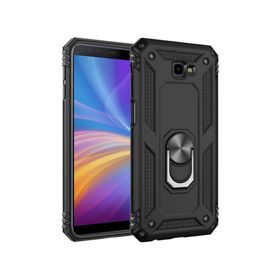 Microsonic Samsung Galaxy J4 Plus Military Ring Holder Siyah Kılıf