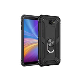 Microsonic Samsung Galaxy J4 Plus Military Ring Holder Siyah Kılıf