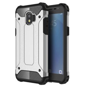 Microsonic Samsung Galaxy J4 Rugged Armor Gümüş Kılıf