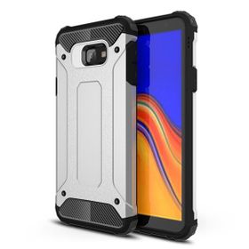 Microsonic Samsung Galaxy J4 Rugged Armor Gümüş Kılıf