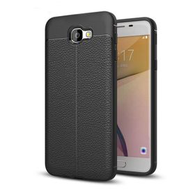 Microsonic Samsung Galaxy J5 Prime Deri Dokulu Siyah Silikon Kılıf
