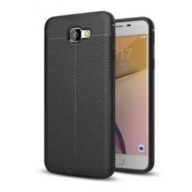 Microsonic Samsung Galaxy J5 Prime Deri Dokulu Siyah Silikon Kılıf