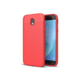 Microsonic Samsung Galaxy J5 Pro Deri Dokulu Kırmızı Silikon Kılıf
