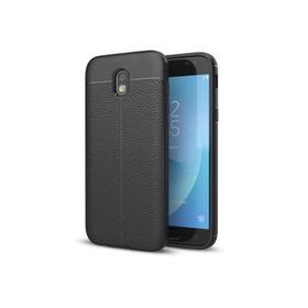 Microsonic Samsung Galaxy J5 Pro Deri Dokulu Siyah Silikon Kılıf