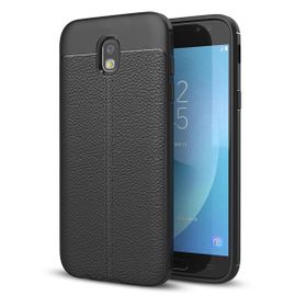 Microsonic Samsung Galaxy J5 Pro Deri Dokulu Siyah Silikon Kılıf
