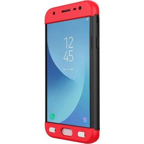 Microsonic Samsung Galaxy J5 Pro Double Dip 360 Protective Siyah Kırmızı Kılıf