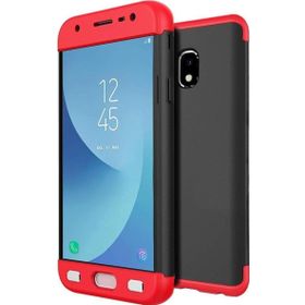 Microsonic Samsung Galaxy J5 Pro Double Dip 360 Protective Siyah Kırmızı Kılıf