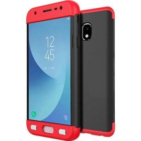 Microsonic Samsung Galaxy J5 Pro Double Dip 360 Protective Siyah Kırmızı Kılıf