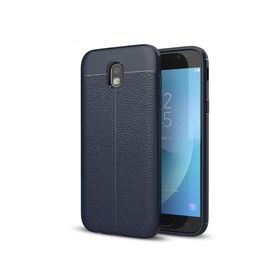 Microsonic Samsung Galaxy J5 Pro Suni Deri Dokulu Silikon Lacivert Kılıf