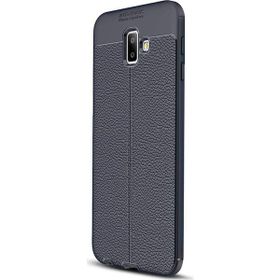 Microsonic Samsung Galaxy J6 Deri Dokulu Silikon Lacivert Kılıf
