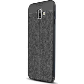 Microsonic Samsung Galaxy J6 Deri Dokulu Silikon Siyah Kılıf