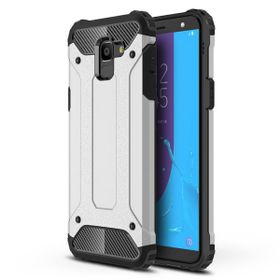 Microsonic Samsung Galaxy J6 Rugged Armor Gümüş Kılıf