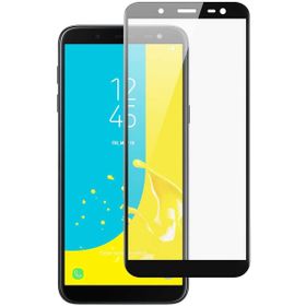 Microsonic Samsung Galaxy J6 Tam Kaplayan Temperli Cam Film Siyah Cep Telefonu Ekran Koruyucusu