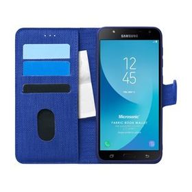 Microsonic Samsung Galaxy J7 Core Fabric Book Wallet Lacivert Kılıf
