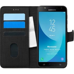 Microsonic Samsung Galaxy J7 Core Fabric Book Wallet Siyah Kılıf