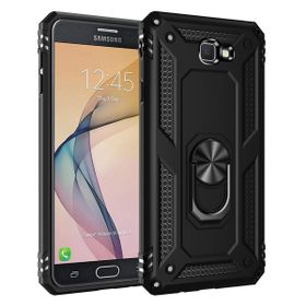 Microsonic Samsung Galaxy J7 Prime Military Ring Holder Siyah Kılıf