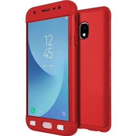 Microsonic Samsung Galaxy J7 Pro Double Dip 360 Protective Kırmızı Kılıf