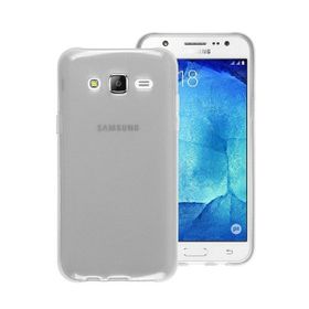 Microsonic Samsung Galaxy J7 Transparent Soft Beyaz Kılıf