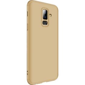 Microsonic Samsung Galaxy J8 Double Dip 360 Protective Gold Kılıf