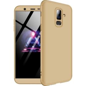 Microsonic Samsung Galaxy J8 Double Dip 360 Protective Gold Kılıf