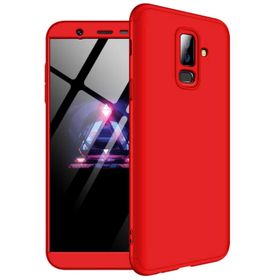 Microsonic Samsung Galaxy J8 Double Dip 360 Protective Kırmızı Kılıf