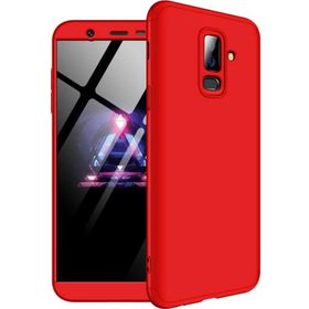Microsonic Samsung Galaxy J8 Double Dip 360 Protective Kırmızı Kılıf