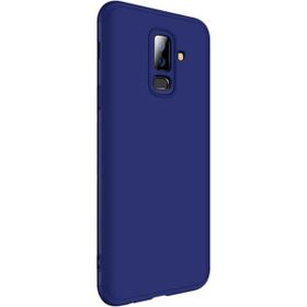 Microsonic Samsung Galaxy J8 Double Dip 360 Protective Lacivert Kılıf