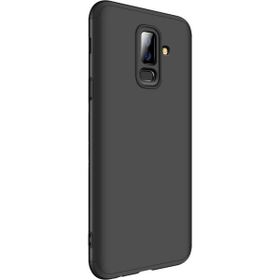 Microsonic Samsung Galaxy J8 Double Dip 360 Protective Siyah Kılıf